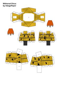 an origami box that has been cut out to look like it is in the shape