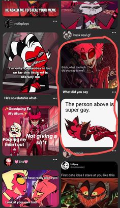 an image of some cartoon characters with different expressions on their faces and the caption that says