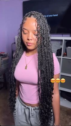 Hairstyles Braids Twists, Hairstyles On Black Girls, Braids For Black Hair Hairstyles, Island Twist Braids Hairstyles, Braided Hairstyles Island Twist, Braid Hairstyles Black, Cute Braids Hairstyles For Teens Long, Back Length Braids, Braids Hairstyles Twist