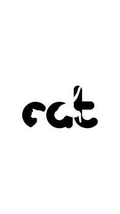 the letters c and t are black on white