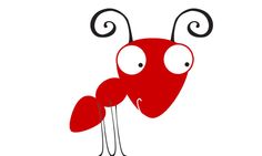 an antelope is standing with its legs crossed and eyes wide open to the side