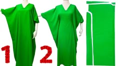 How To Tie A Kaftan Dress, Simple Kaftan Dress Pattern, Make A Caftan, Caftan Dress Sewing Pattern, One Cut Dress, How To Make Kaftan, One Size Fit All Dresses, Cotton Kaftan Designs, No Pattern Dress