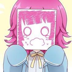 Pink Hair Emoji, Anime Clown Pfp, Clown Anime Icon, Riamu Pfp, Pink Miku Drawing, Nene Yashiro Fish Sticker Aesthetic, Rin Hoshizora Pfp, Nene Yashiro Fish Sticker, Rina Tennoji Mask