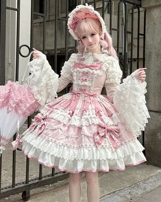 antique lolita🎀🤍  #belchic Egl Dresses, Uwu Style, Dresses Pink Aesthetic, Shoes Princess, Lollita Fashion, Kawaii Japanese Outfits, Sweet Princess, Fashion Lolita, Outfit Ideas Kawaii