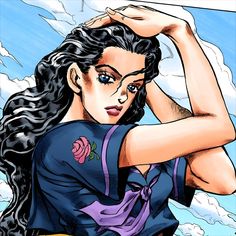 a drawing of a woman with her arm around her head