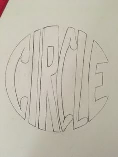 a drawing of the word bride on paper