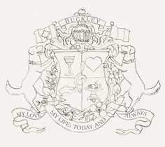 a drawing of the coat of arms