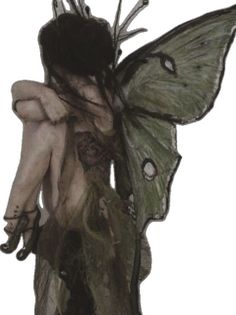 a woman with her back to the camera, holding a butterfly