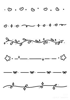 Easy Border Design Drawing, Fancy Text Art, Aesthetic Underline, Cute Little Designs To Draw, Cute Doodles To Draw In Class, Cute Fonts To Draw, Cute Doodles Aesthetic For Notes, Notes Aesthetic Doodles, Scrapbook Ideas Doodles