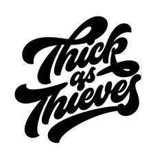 black and white lettering that says,'track as threes '