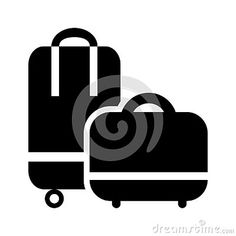 two suitcases with wheels on white background royalty photo - image 397982