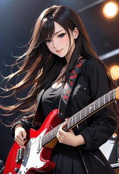 Dancing Drawings, Dark Queen, Music Artwork, 3d Model, Character Art, Guitar, Character Design, Music, Drawings