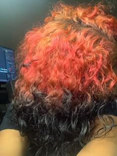 Red Skunk Hair Curly, Purple Skunk Stripe Natural Hair, Dyed Natural Hair For Black Women Skunk Stripe, Brown And Pink Skunk Stripe Natural Hair, Red Skunk Stripe 4c Hair, Hair Colora, Adore Hair Dye, Hair Stripes, Exotic Hairstyles
