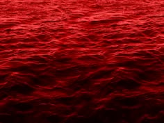 the red water is very dark and it looks like something out of an alien world