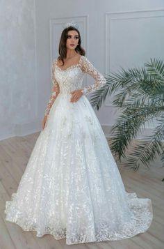 Christian Wedding Dress, Christian Wedding Gowns, Wedding Frocks, Cute Wedding Dress, Pretty Wedding Dresses, White Wedding Gowns, Dream Wedding Ideas Dresses, Long Sleeve Wedding, Bride Gowns