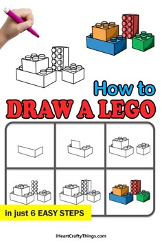 how to draw a lego in just 6 easy steps