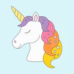 an image of a unicorn with stars on it's head