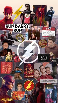 the flash and arrow are all in this collage