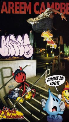 an advertisement for the skateboarder's album, called screamcammbee