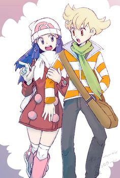 two people are standing next to each other