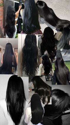 Long Shiny Hair, Black Hair Aesthetic, Long Silky Hair, Hair Inspiration Long, Hair Tutorials For Medium Hair, Pretty Hair Color, Long Black Hair, Beautiful Long Hair, Mode Inspo