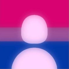 an image of a white ball in front of a red and blue background