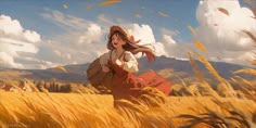 ArtStation - Wheat fields How To Paint A Wheat Field Digitally, Wheat Field Art Style, Wheat Field Drawing, Wheat Field Painting, Wheat Field Aesthetic, Wheat Field Illustration With Flowers, Wheat Field Time Concept, Yellow Wheat Field Illustration, Digital Painting Wheat Field