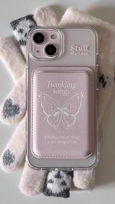 Cute Phone Case With Butterfly MagSafe Wallet
