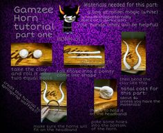 the instructions for how to make an origami horn with paper machs on it