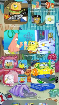 an image of cartoon characters on the screen