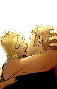 a man and woman hugging each other in front of a white background with text that reads, i love you so much