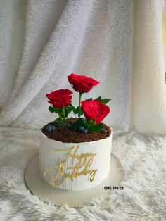 there is a cake that has roses in it