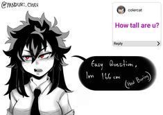 an anime character with red eyes and long black hair is talking to someone on the phone