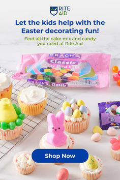 an email ad for the easter bunny cupcakes and candy bar, which is now available