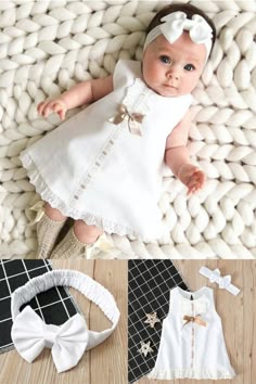 Newborn Baby Dress Design, Baby Girl Blessing Dress, New Born Baby Dresses Designs, New Born Girl Baby Dresses, White Baby Dress Outfit, Newborn Baby Dress Girl, Newborn Baby Girl Dress Design, Elegant White Baby Outfit, New Borned Baby Girl Dress