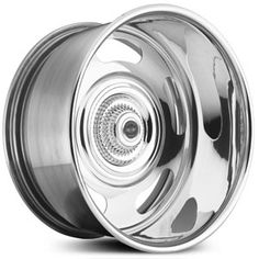 an aluminum wheel on a white background