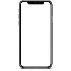 an iphone with a blank screen on the front and back sides, viewed from above