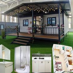 a collage of photos showing the inside of a house and its contents in different rooms