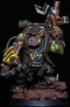 Ork Art, Ork 40k, 40k Orks, Ork Skin, Warhammer Orks, Warhammer 40k Orks, Ork Nob Warhammer 40k Painting, Warhammer Ork Paint Job, 40k Ork Nob
