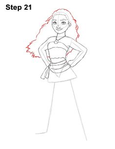 a drawing of a woman in a dress with her hands on her hips and the words step