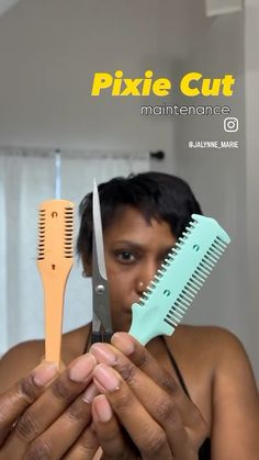 Pixie Cut Tutorials, Pixie Trim, How To Use A Razor Comb, How To Pixie Cut Your Own Hair, Short Cut Pixie, How To Cut My Hair Short At Home, Femme Pixie, How To Cut A Pixie Cut At Home, Short Razor Cut Hair