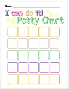 i can do it potty chart with stars on the top and bottom, in rainbow colors