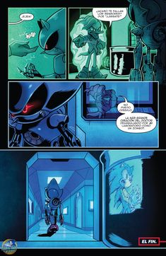 a comic strip with an image of a robot inside