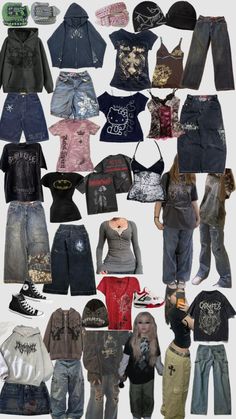 Slightly Grunge Outfits, Grunge Early 2000s Fashion, Slight Grunge Outfits, Y2k Outfit Emo, Grunge Staples, Grunge 00s Outfits, 90s Grunge Fashion Women, Grunge Wardrobe, Grunge Women Outfits
