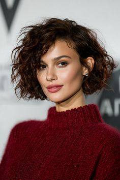 Curly Bob 2026, Short Red Curly Hair, Short Curly Red Hair, Curly Undercut, Curly Crop, Abiti Alta Sartoria, Short Curly Haircuts, Short Curls, Playing With Hair