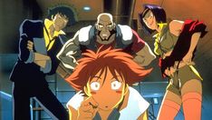Cowboy Bebop Group, Cowboy Bebop Crew, Cowboy Bebop Side Characters, Cowboy Bebop Eyecatch, Cowboy Bebop Main Character, Space Cowboy Anime, Cowboy Bebop Wild Horses, Cowgirl Bebop, Cowboy Bebop Iconic Moments
