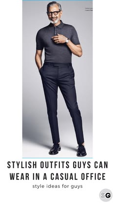Discover stylish and appropriate workplace outfit ideas for men in this style guide from the team at Style Girlfriend | what to wear to work, office attire, office outfit professional, office outfit casual, no dress code outfits, men’s style, men’s shirts and top, men’s outfit by occasions, men’s business outfit, gentleman style, smart casual interview outfit, men’s fashion 2019, mens fashion 2019 Casual Work Outfits Men Office Wear, Office Wear For Men Work Outfits, Work Outfit Men Offices, Corporate Casual Men Work Outfits, Mens Office Wear Work Outfits Smart Casual, Men’s Work Office Outfit Ideas, Mens Business Casual Grey Pants, Men’s Gray Pants Outfit, Smart Casual Men Outfit Work Office