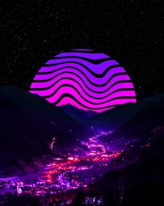 Pink,city,synthwave