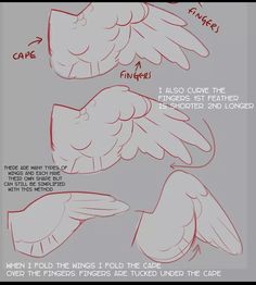 how to draw an angel's wings