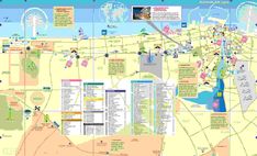 a large map of the city with all its streets and major attractions on it's side